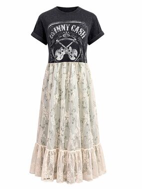 Johnny Cash Edition! Band tee to midi! Floral dress. 🎸The Remix Collection 🥁